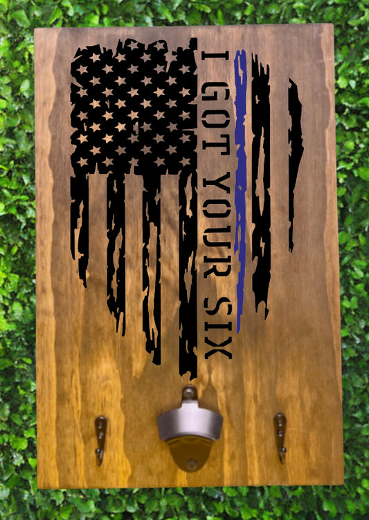 Flag w/ "I Got Your Six" BBQ Board