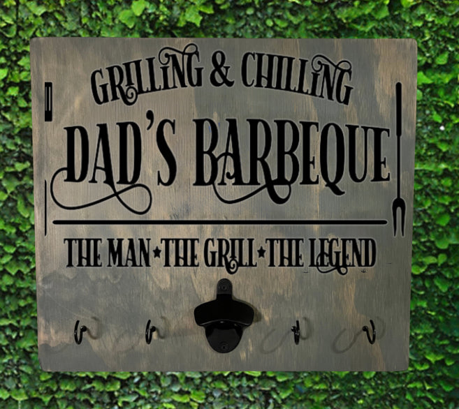 Grillin' & Chillin' Dad's BBQ - Best in Town BBQ Board