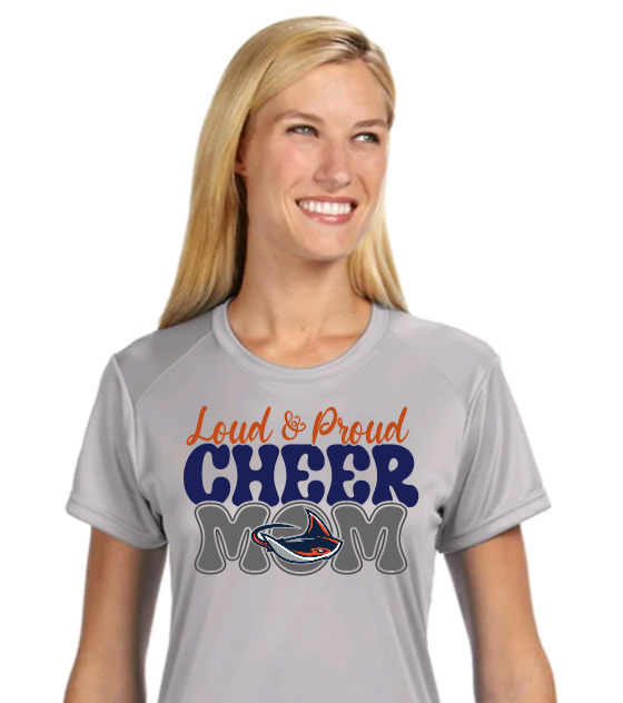 Mater Bay - Loud & Proud Cheer Mom - Performance Adult T-Shirt