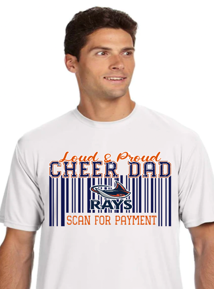Mater Bay - Cheer Dad Barcode - Performance Adult T-Shirt