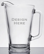 Etched Beer Glasses & Pitcher Set