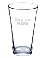 Etched Beer Mug, Pilsner Glass & Pint Glass