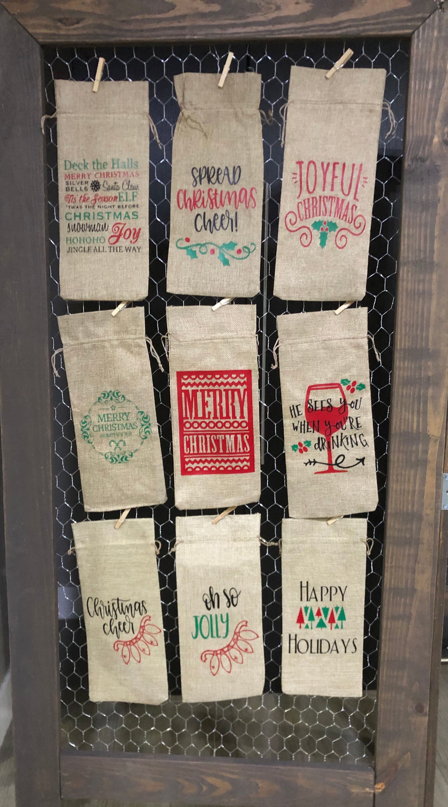 Personalized Wine/Liquor Bottle Gift Bags with Drawstring