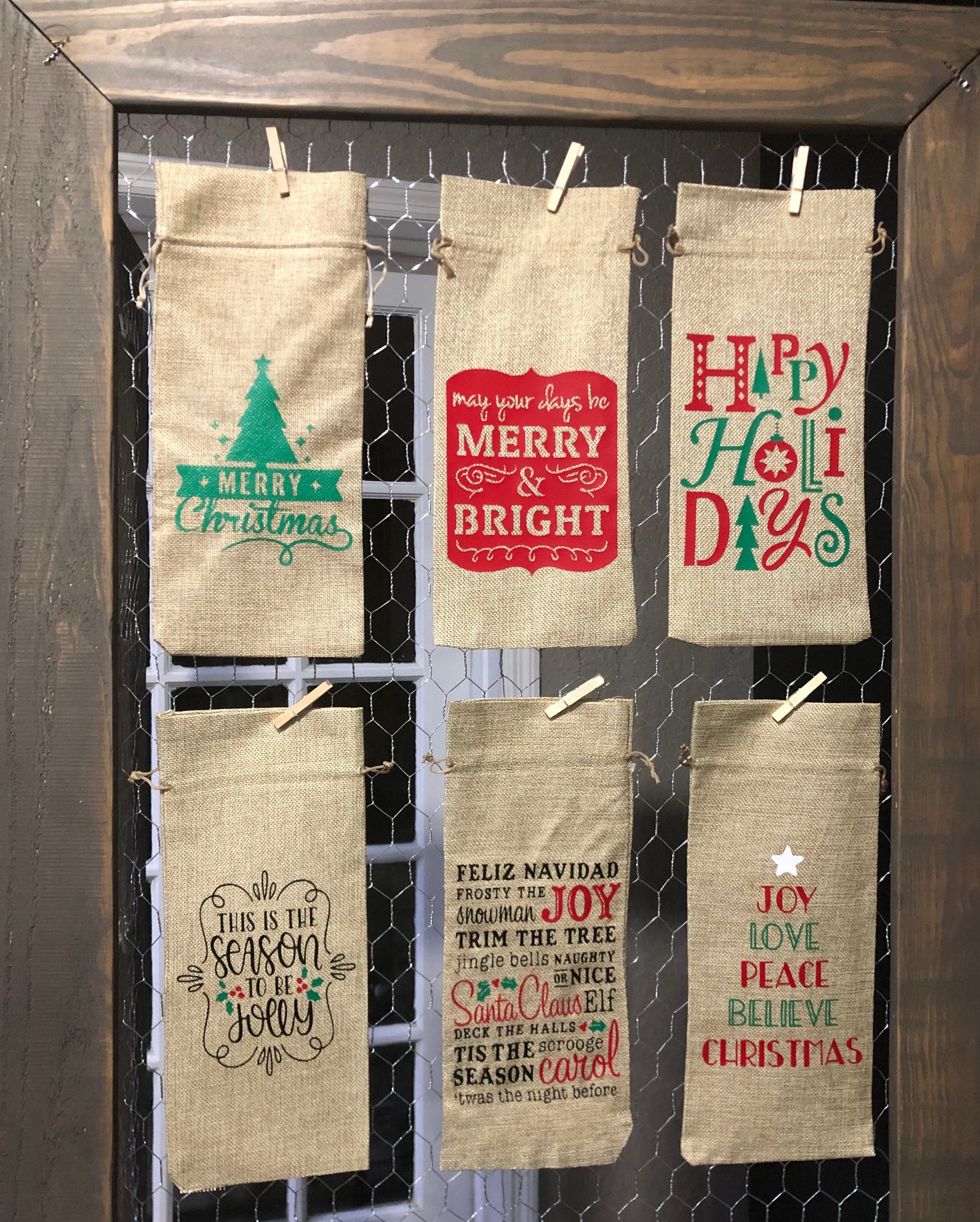 Personalized Wine/Liquor Bottle Gift Bags with Drawstring