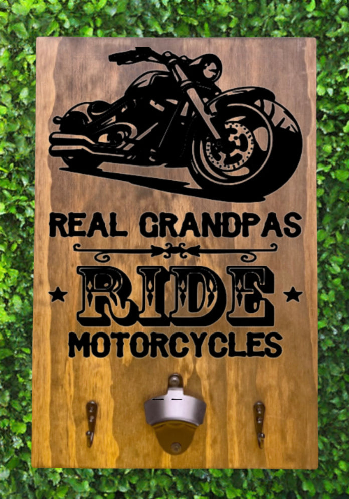 Real Grandpa's Ride Motorcycles BBQ Board