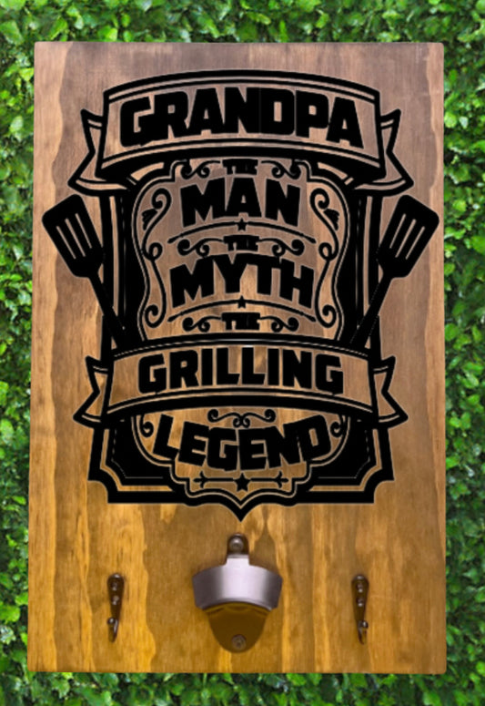 Grandpa, Man, Myth, Grilling Master BBQ Board