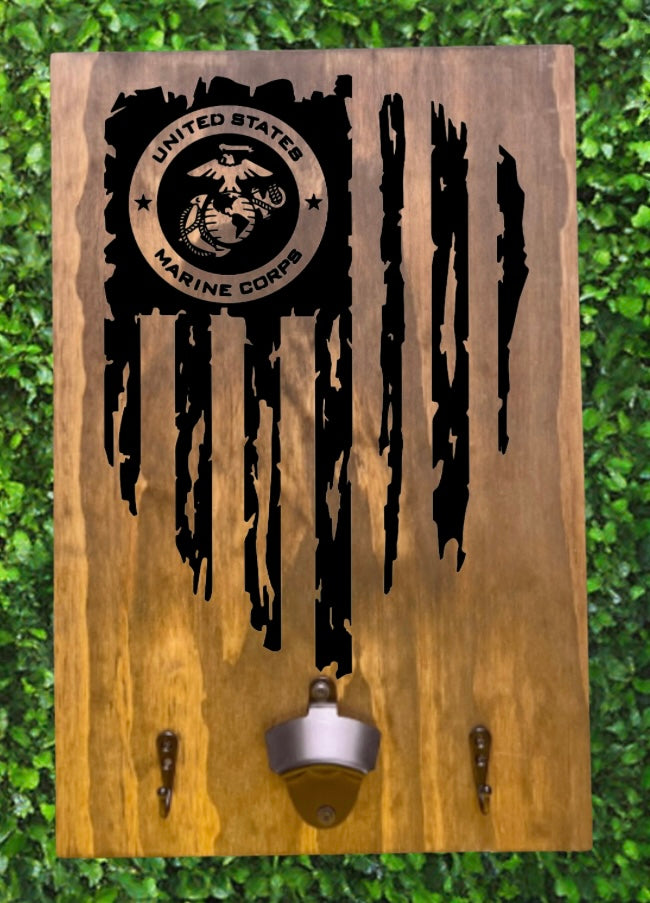 American Flag/Marines BBQ Board