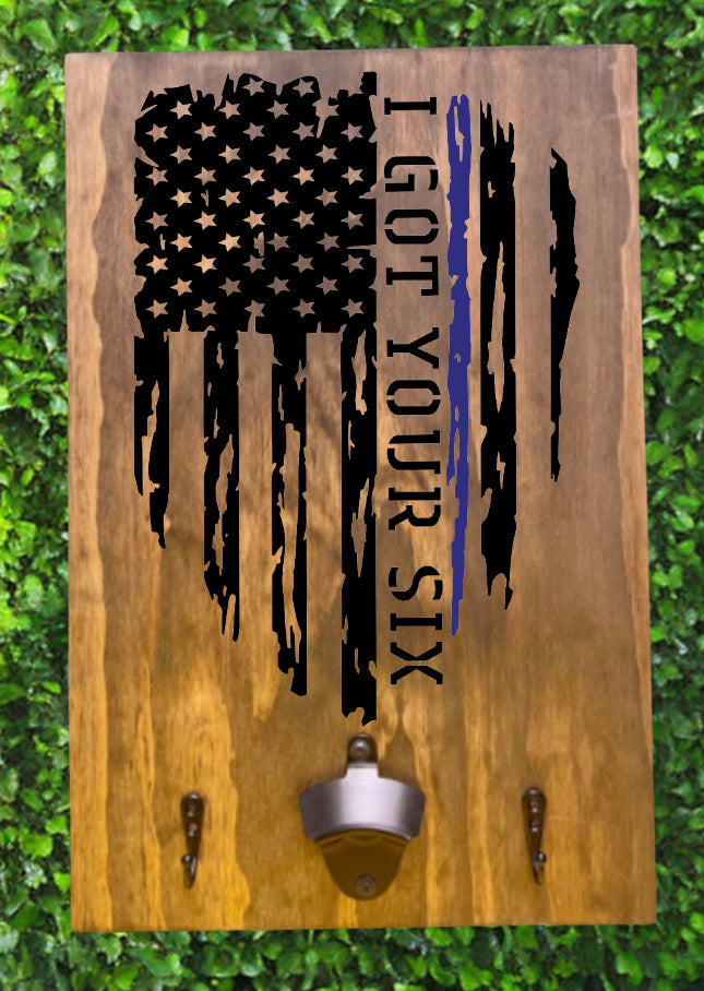 Flag w/ "I Got Your Six" BBQ Board