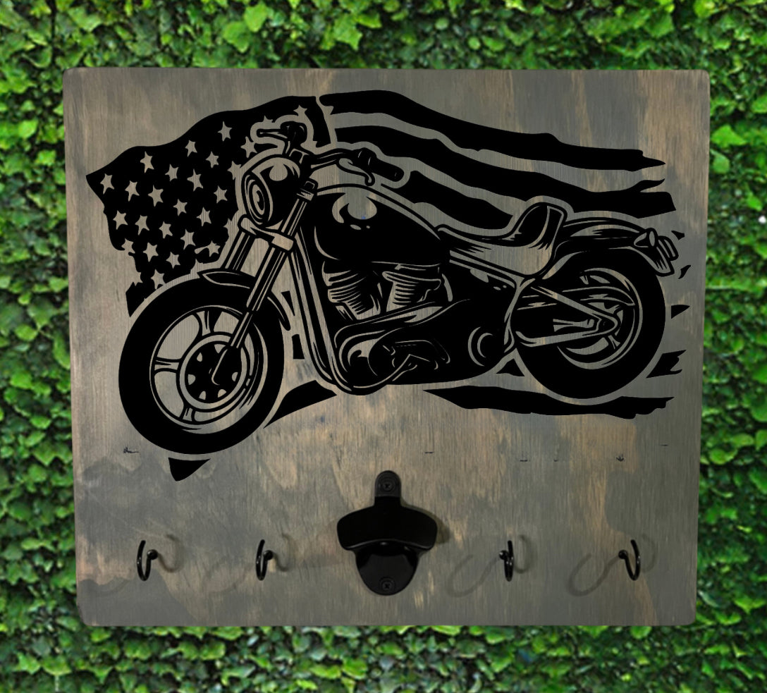 American Flag/ Motorcycle BBQ Board