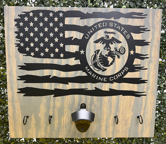 American Flag/Marines BBQ Board