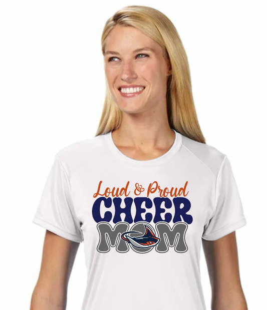 Mater Bay - Loud & Proud Cheer Mom - Performance Adult T-Shirt