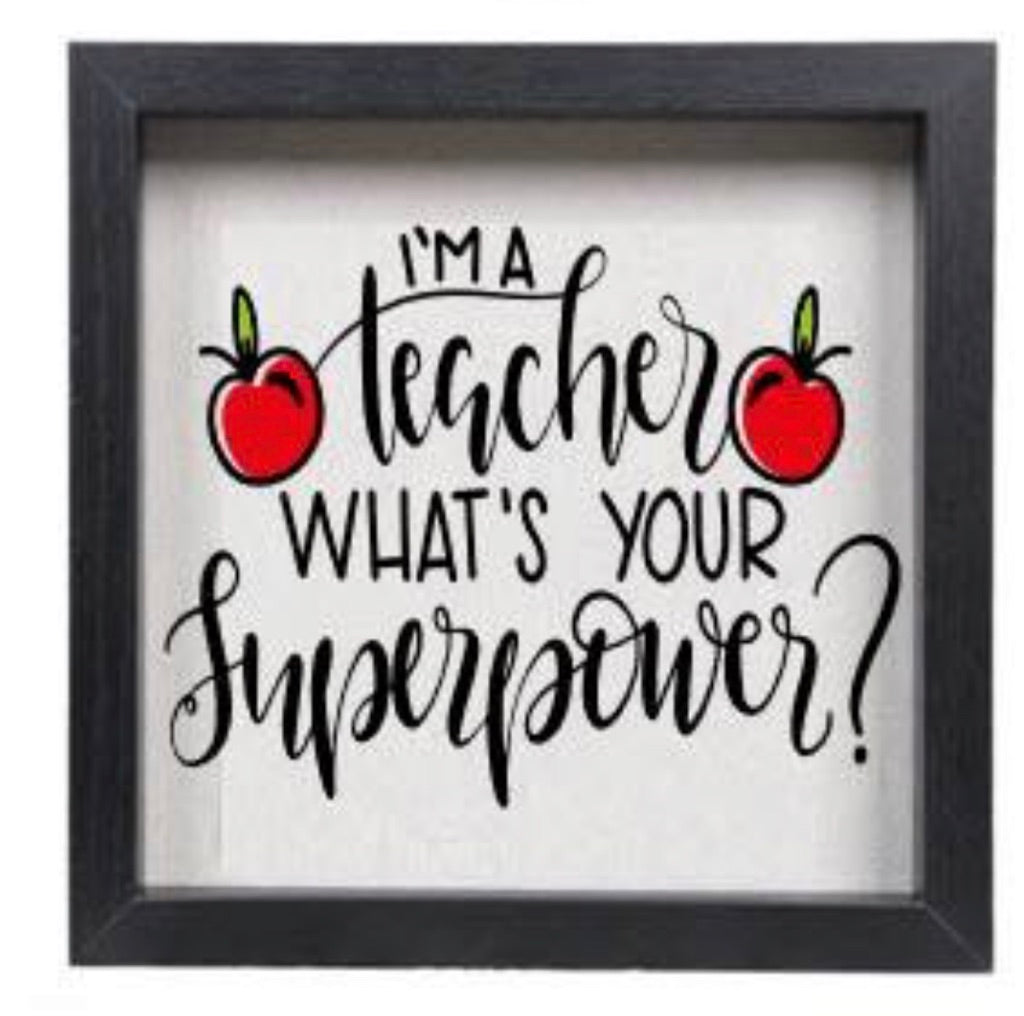 Personalized Teacher Shadow Box