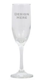 Etched Champagne Glass