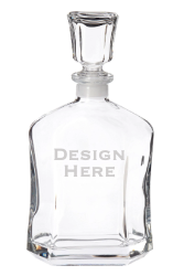 Etched Whiskey Glasses & Decanter Set