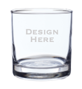 Etched Whiskey Glass