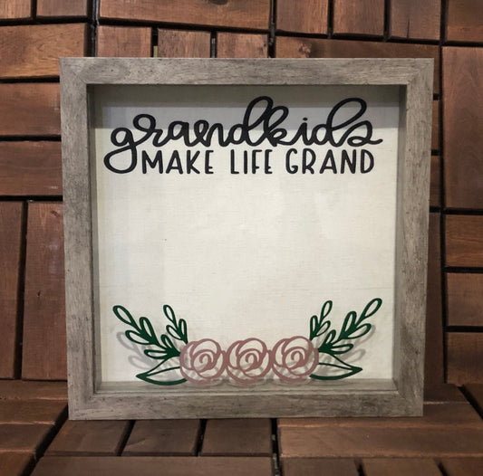 'Grandkids Make Life Grand' Shadow box