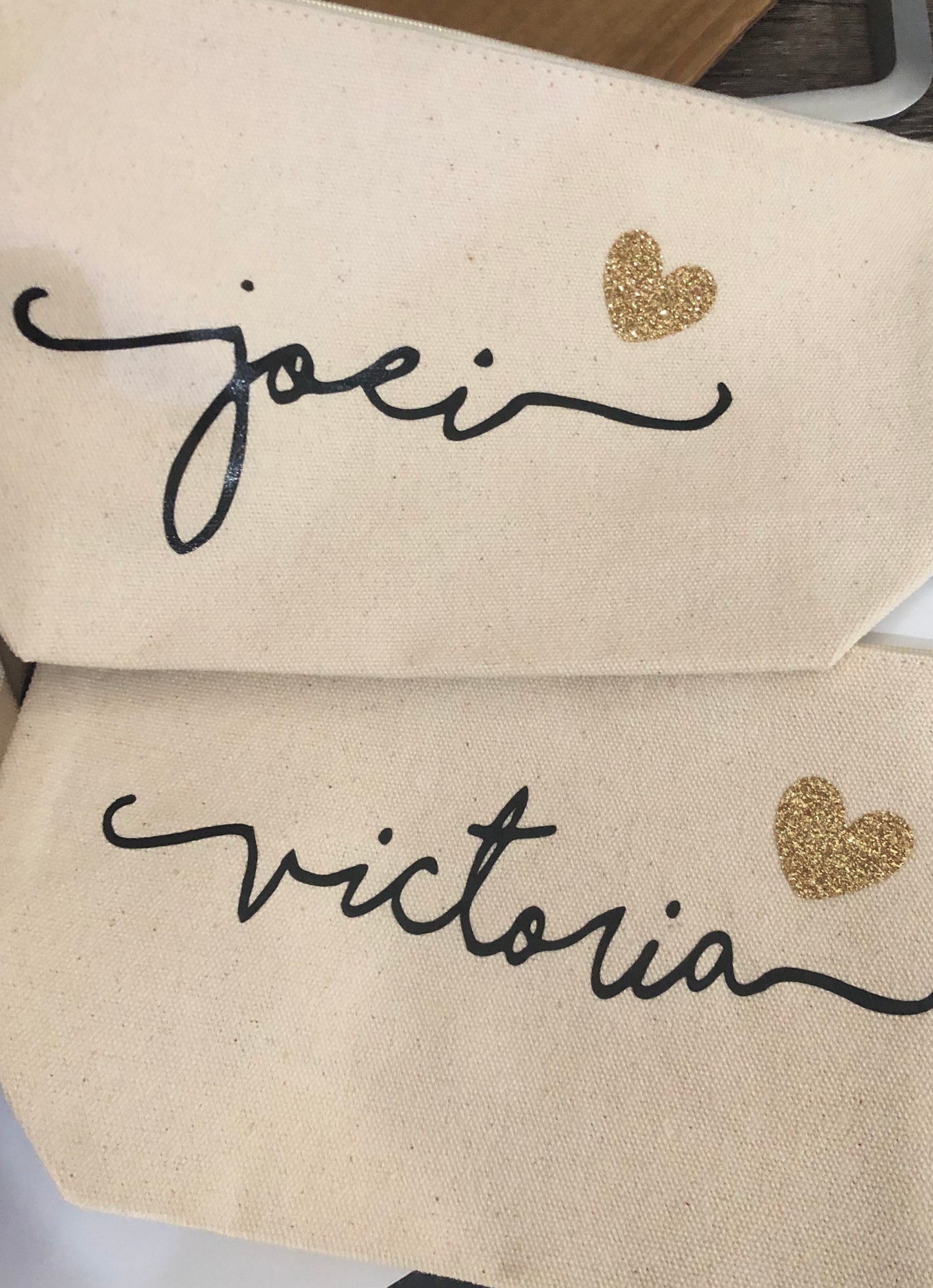 Personalized Canvas Cosmetic Bag