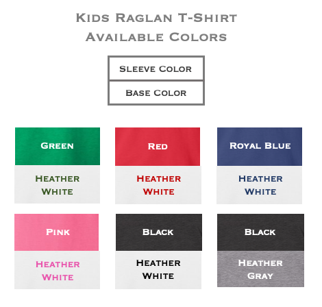 Personalized Kids Three-Quarter Sleeve Raglan T-Shirt