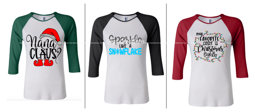 Personalized Women's Three-Quarter Sleeve Raglan T-Shirt