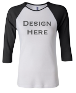 Personalized Women's Three-Quarter Sleeve Raglan T-Shirt