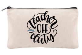 Personalized Teacher Canvas Cosmetic Bag