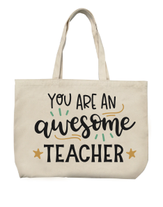 Personalized Teacher Canvas Handbag