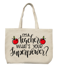 Personalized Teacher's Appreciaton Camvas Tote Bags w/Name & Text - 9  Design Custom Teachers Day Bag Gifts for Teacher Customized Canvas Gift  Women