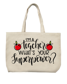Personalized Teacher Canvas Handbag