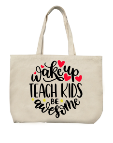 Personalized Teacher Canvas Handbag