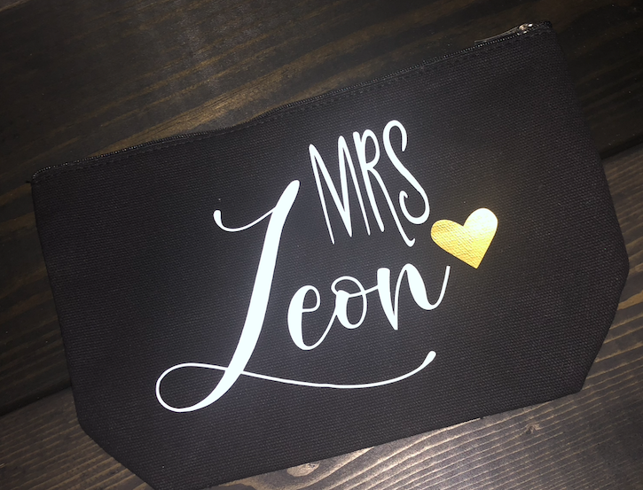 Personalized Canvas Cosmetic Bag