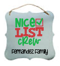 Personalized Christmas Metal Plaque