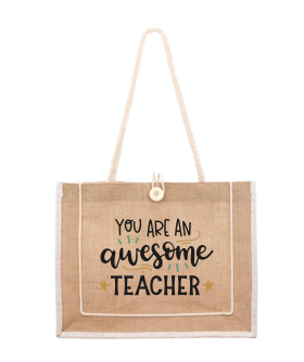 Personalized Teacher Canvas Handbag