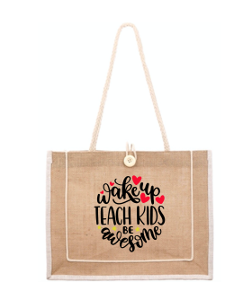 Personalized Teacher Canvas Handbag