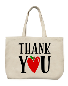 Personalized Teacher Canvas Tote Bag