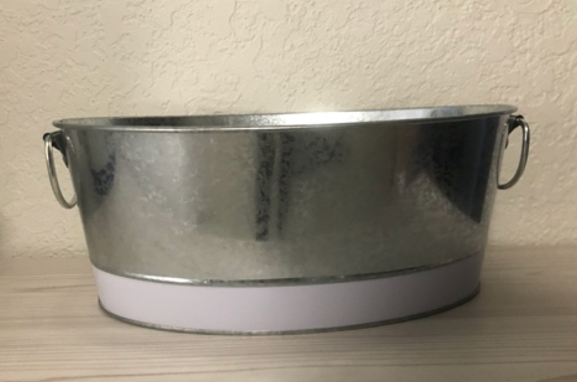 Large Galvanized Steel Metal Oval Tub