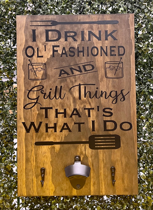 I Drink Ol' Fashioned & Grill Things BBQ Board